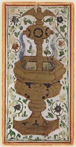 The Ace of Cups, facsimile of a tarot card from the 